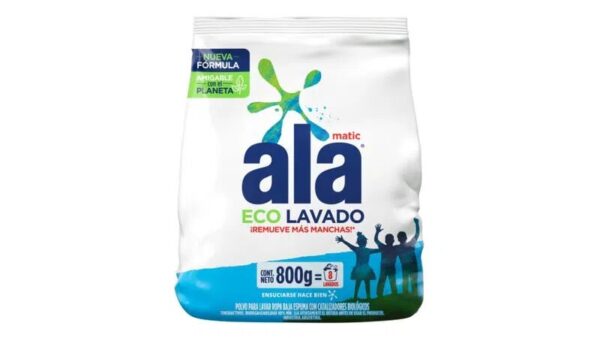 ALA JABON EN POLVO MATIC ECO LAVADO 800G