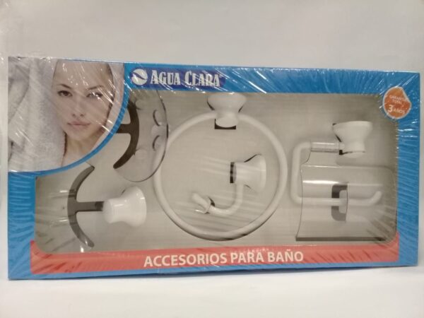 ACCESORIOS BAÑO 5 PIEZAS BLANCO AGUA CL.