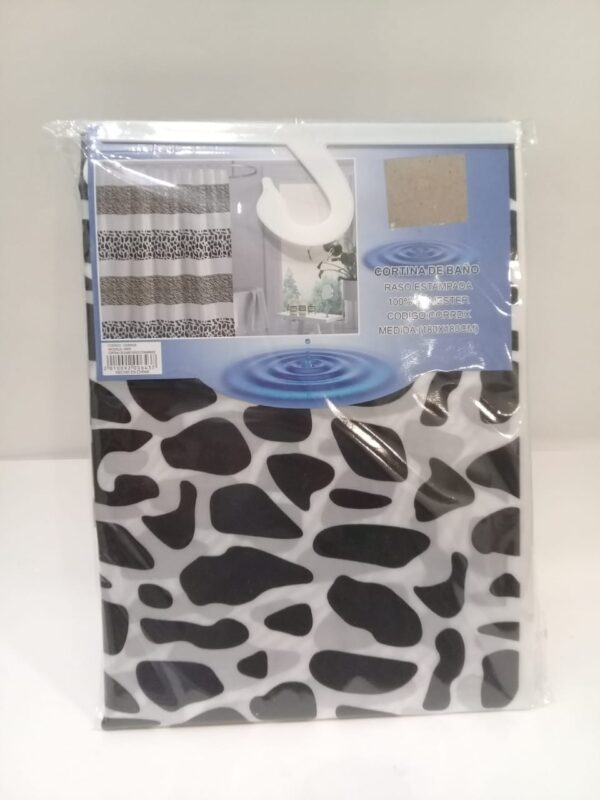 CORTINA DE BAÑO RASO ESTAMPADA