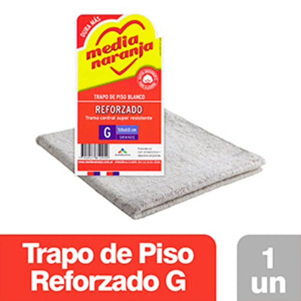 MEDIA NARANJA TRAPO DE PISO BLANCO G