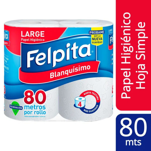 FELPITA PAPEL HIGIENICO 4 X 80 MTS